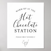 Hot Chocolate Station Bar Sign Poster (Voorkant)
