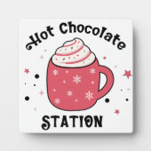 Hot Chocolate Station Retro Vibes teken Fotoplaat (Voorkant)