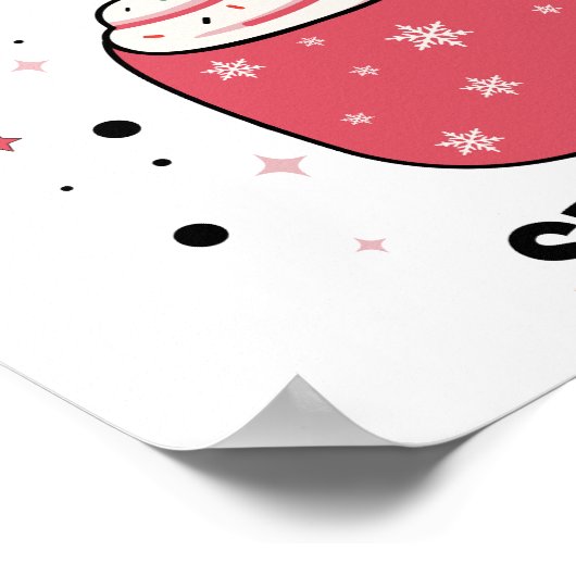 Hot Chocolate Station Retro Vibes teken Poster (Hoek)