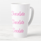 Hot Chocolate Stijlvol Script Hot Pink Latte Mok (Rechterhoek)