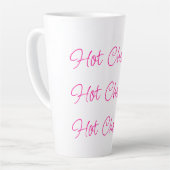 Hot Chocolate Stijlvol Script Hot Pink Latte Mok (Linkerhoek)