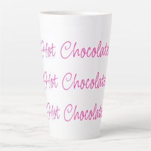 Hot Chocolate Stijlvol Script Hot Pink Latte Mok