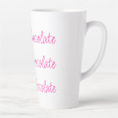 Hot Chocolate Stijlvol Script Hot Pink Latte Mok (Rechts)