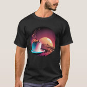 Hot Chocolate Synthwave 80s Retrowave Aesthetic 1 T-shirt (Voorkant)