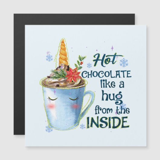 Hot Chocolate Unicorn | Gezellige eenhoorn winter (Voorkant / Achterkant)