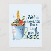 Hot Chocolate Unicorn | Gezellige eenhoorn winter Briefkaart (Voorkant)