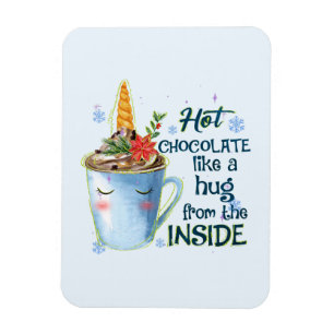 Hot Chocolate Unicorn   Gezellige eenhoorn winter Magneet