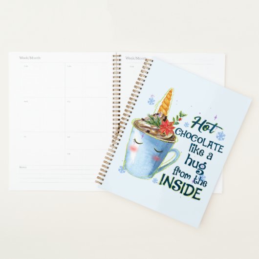 Hot Chocolate Unicorn | Gezellige eenhoorn winter Planner (Display)