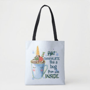 Hot Chocolate Unicorn Gezellige eenhoorn winter Tote Bag