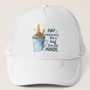 Hot Chocolate Unicorn   Gezellige eenhoorn winter Trucker Pet