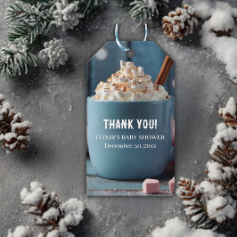 Hot Chocolate w / slagroom Gezellig Baby shower Cadeaulabel