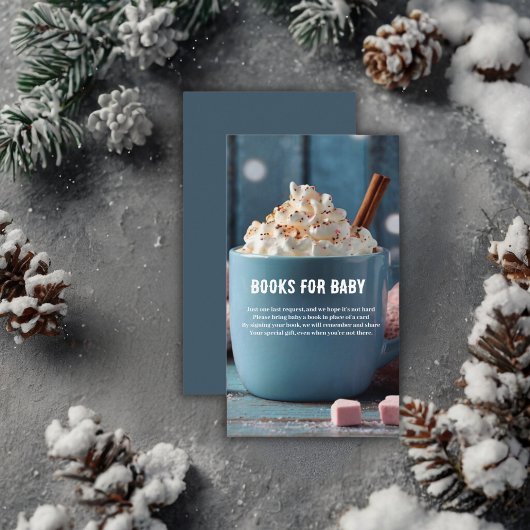 Hot Chocolate w / slagroom Gezellig Baby shower Informatiekaartje