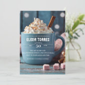 Hot Chocolate w / slagroom Gezellig Baby shower Kaart (Staand voorkant)