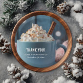 Hot Chocolate w / slagroom Gezellig Baby shower Papieren Bordje