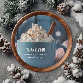 Hot Chocolate w / slagroom Gezellig Baby shower Papieren Bordje