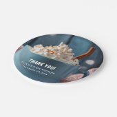 Hot Chocolate w / slagroom Gezellig Baby shower Papieren Bordje (Gekanteld)