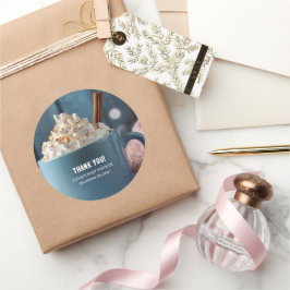 Hot Chocolate w / slagroom Gezellig Baby shower Ronde Sticker