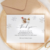 Hot Chocolate Winter Baby shower Bedankkaart