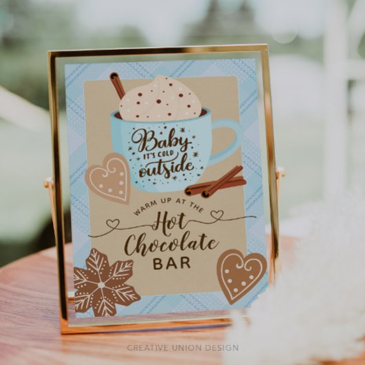 Hot Chocolate Winter Baby shower Boy Cocoa Bar