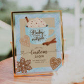 Hot Chocolate Winter Baby shower Boy Custom Sign