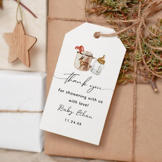 Hot Chocolate Winter Baby shower dank u Cadeaulabel