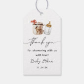 Hot Chocolate Winter Baby shower dank u Cadeaulabel (Achterkant)