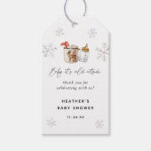 Hot Chocolate Winter Baby shower Favorieten Cadeaulabel (Voorkant)