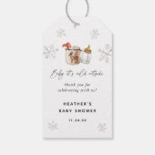 Hot Chocolate Winter Baby shower Favorieten Cadeaulabel (Achterkant)