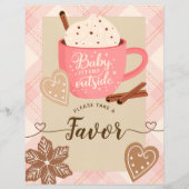 Hot Chocolate Winter Baby shower Girl Favorieten T (Voorkant)