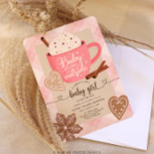 Hot Chocolate Winter Baby shower Meisje Baby Kaart