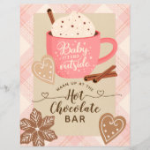 Hot Chocolate Winter Baby shower Meisje Cacaobar (Voorkant)