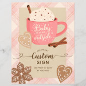 Hot Chocolate Winter Baby shower Meisje Custom Sig (Voorkant)