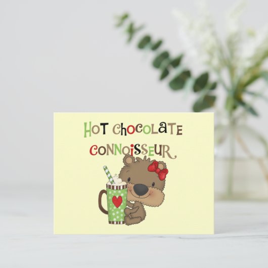 Hot ChocolateConoisseur Girl-Beer Briefkaart (Staand voorkant)