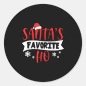 Hot Christmas Santas Favorite Ho Ronde Sticker (Voorkant)