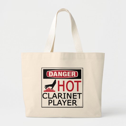 Hot Clarinet Player Grote Tote Bag (Voorkant)