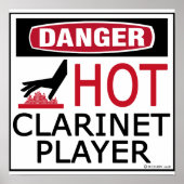 Hot Clarinet Player Poster (Voorkant)