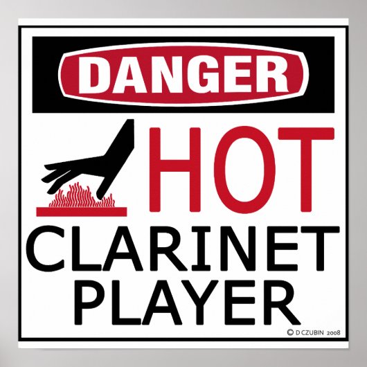Hot Clarinet Player Poster (Voorkant)