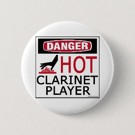 Hot Clarinet Player Ronde Button 5,7 Cm