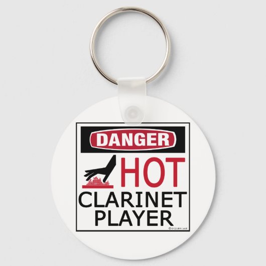 Hot Clarinet Player Sleutelhanger (Voorkant)