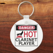 Hot Clarinet Player Sleutelhanger (Voorkant)