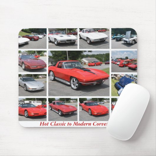 Hot Classic naar Modern Corvettes Muismat 2 (Met muis)