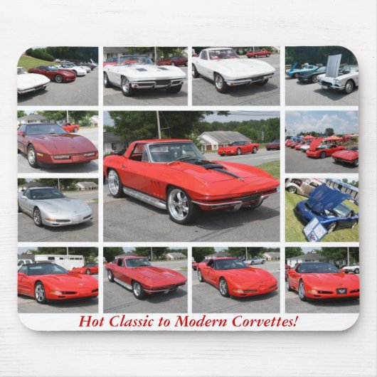 Hot Classic naar Modern Corvettes Muismat 2 (Voorkant)