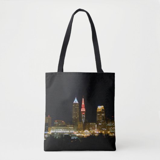 Hot Cleveland Night Printed Tote Bag (Voorkant)