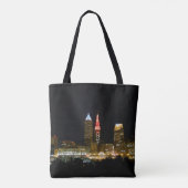 Hot Cleveland Night Printed Tote Bag (Achterkant)