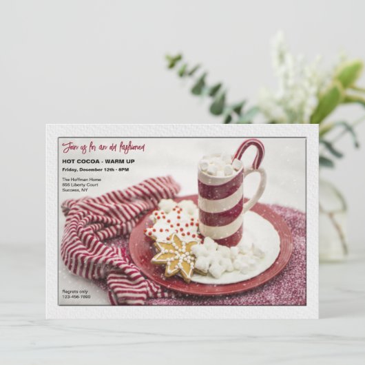 Hot-coa Warmup-uitnodiging Kaart (Staand voorkant)