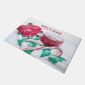 Hot-coacacaoplannen en snoeprietkerstmis deurmat (Schuin)