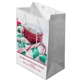 Hot-coacacaoplannen en snoeprietkerstmis medium cadeauzakje