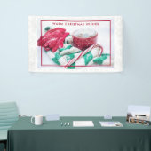 Hot-coacacaoplannen en snoeprietkerstmis spandoek (Beurs)