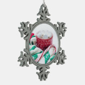 Hot-coacacaoplannen en snoeprietkerstmis tin sneeuwvlok ornament (Links)