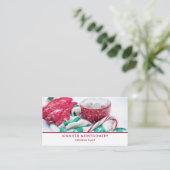 Hot-coacacaoplannen en snoeprietkerstmis visitekaartje (Staand voorkant)